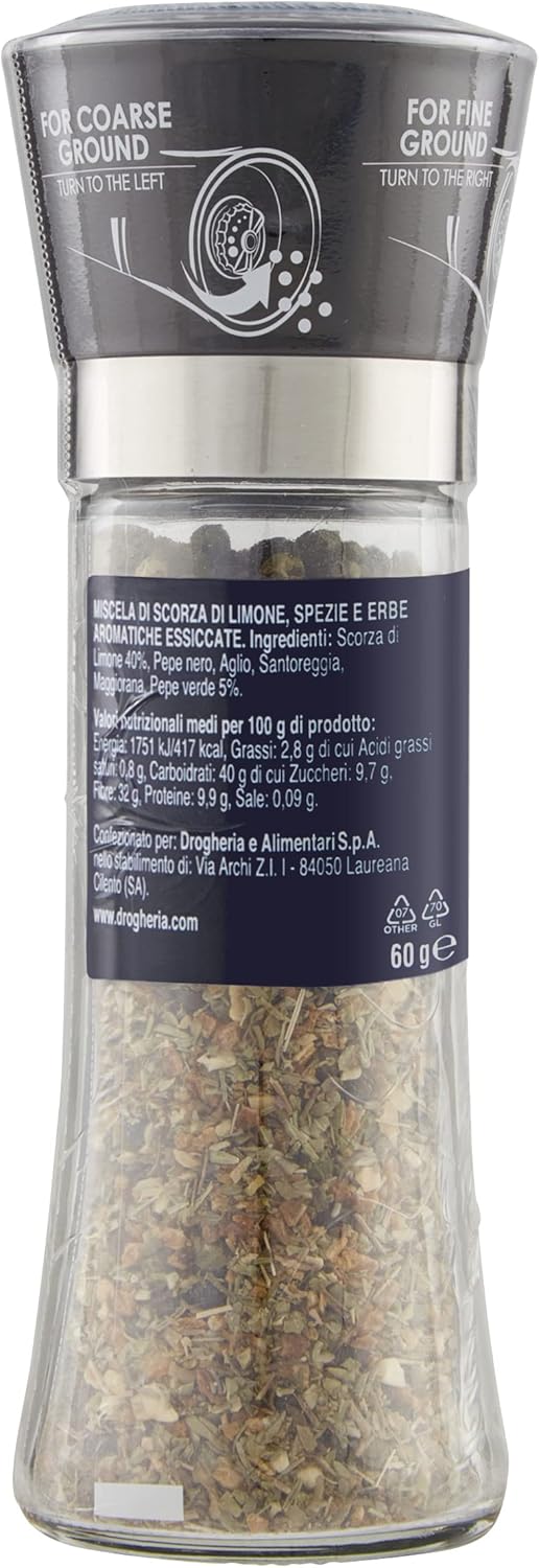 La Drogheria 1880, Linea Macinelli Premium BBQ, Fish & Scampi, con Macina Regolabile sul Tappo, Formato da 60 gr - immagine 2