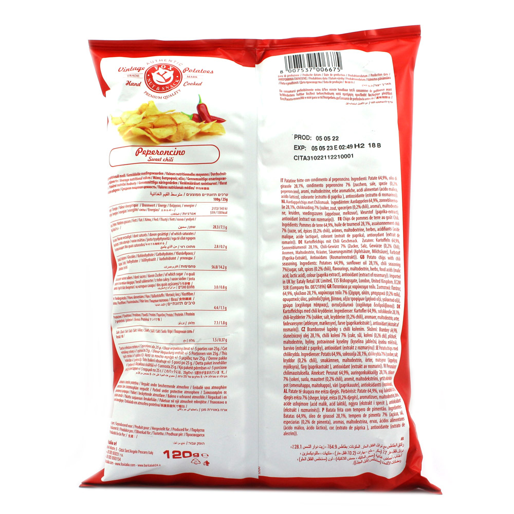 FOX PATATINE PEPERONCINO 120GR - immagine 2