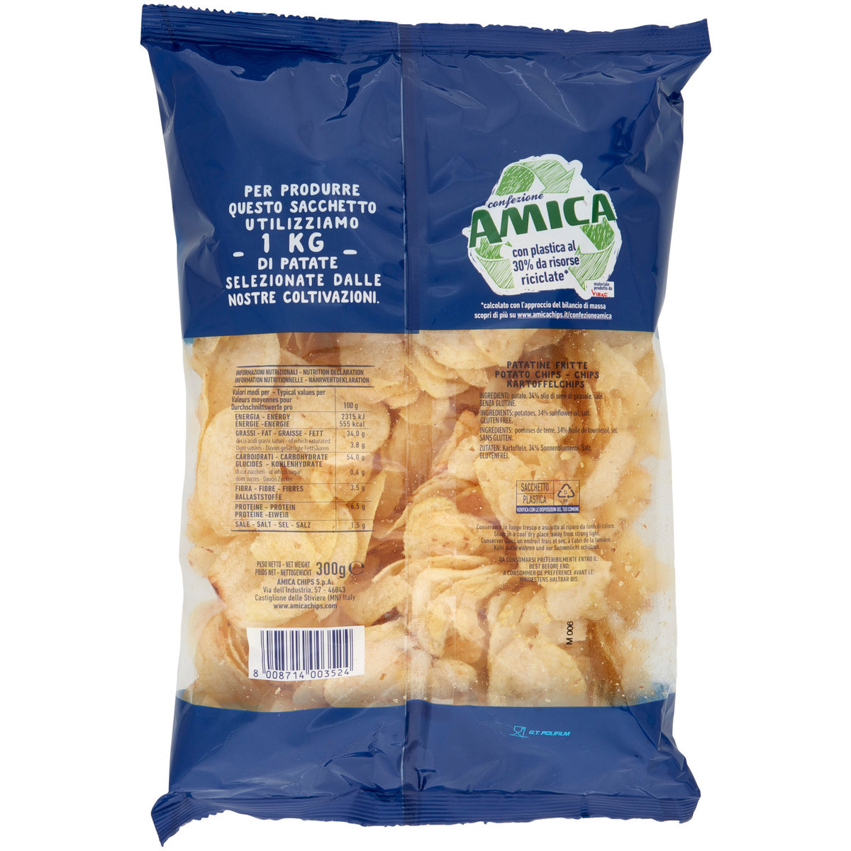 AMICA PATATINE QUELLE CHE SI VEDONO 300GR - immagine 2