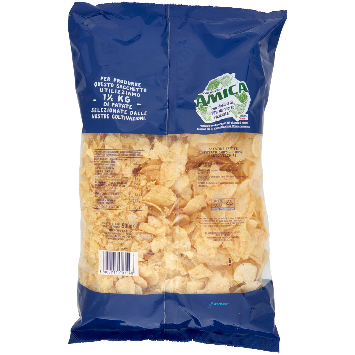 AMICA PATATINE QUELLE CHE SI VEDONO 500GR - immagine 2
