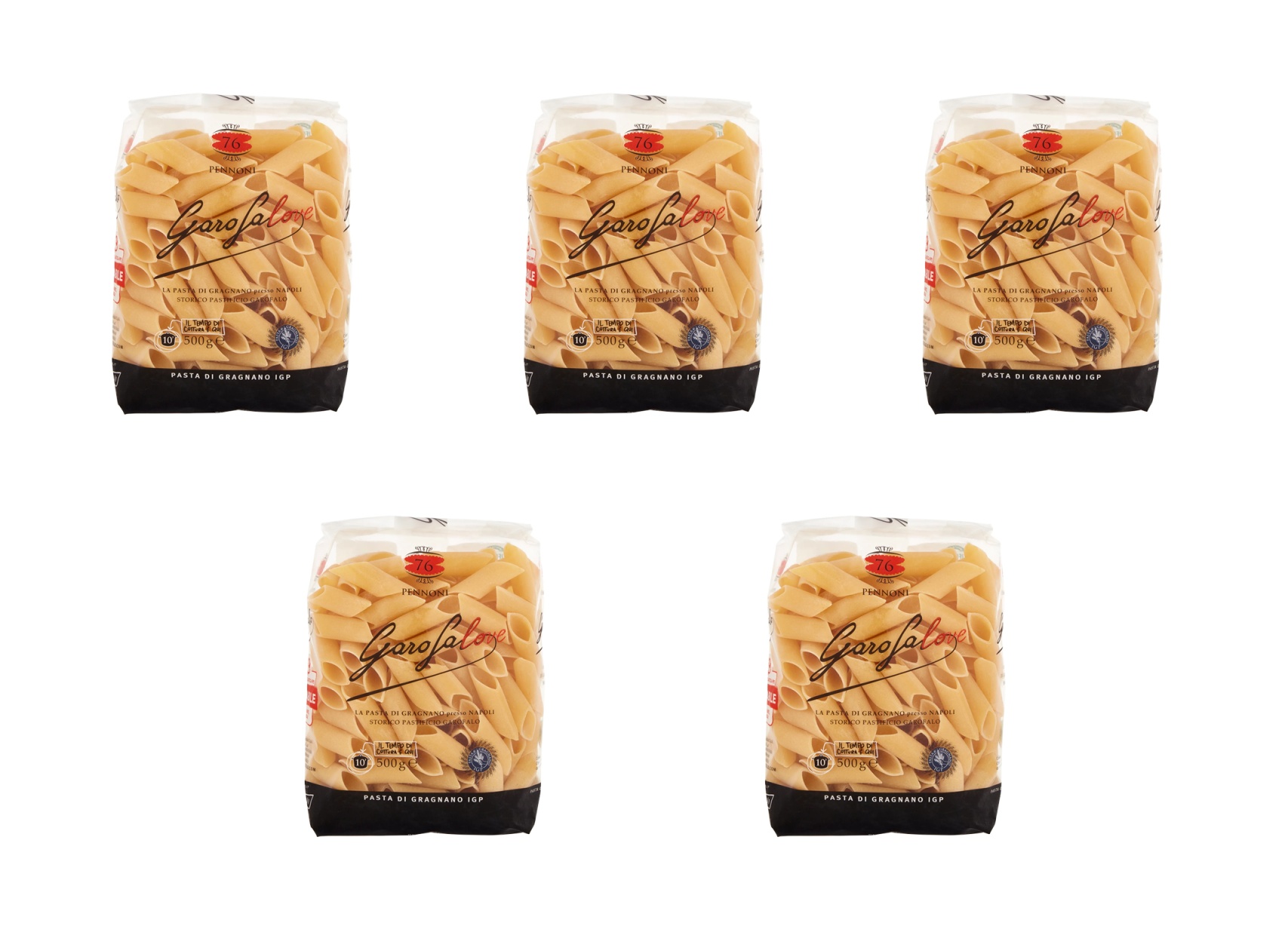 5 x GAROFALO PENNONI LISCI N. 76 500 GR