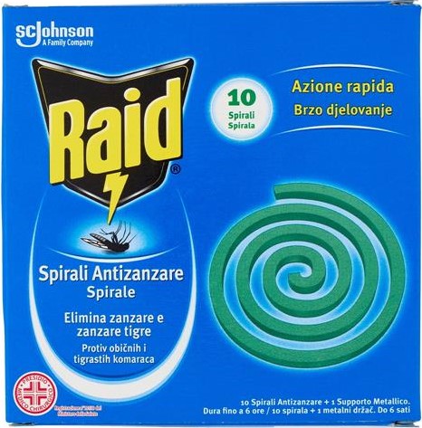 RAID SPIRALI ANTIZANZARE 10PZ