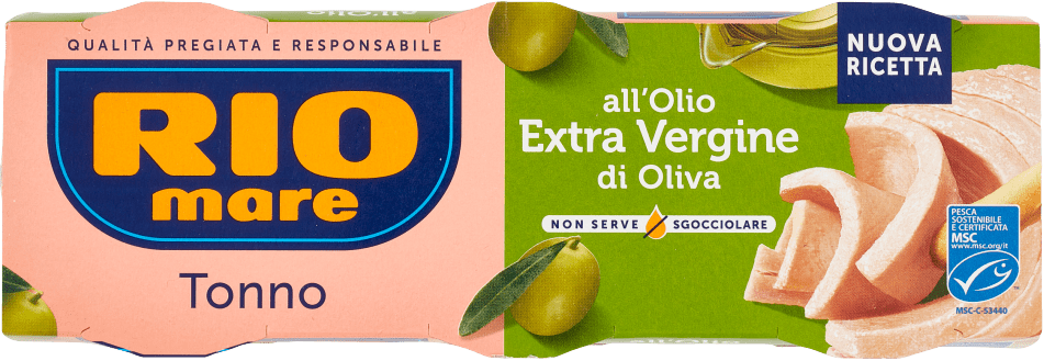 RIO MARE TONNO OLIO EXTRA VERGINE DI OLIVA 3X65GR