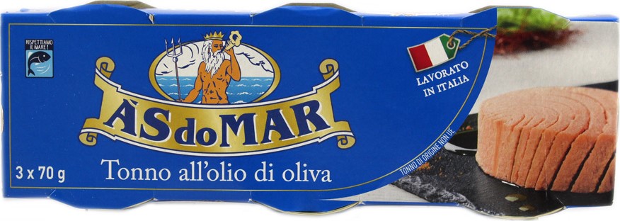 ASDOMAR TONNO OLIO D'OLIVA 3X70GR
