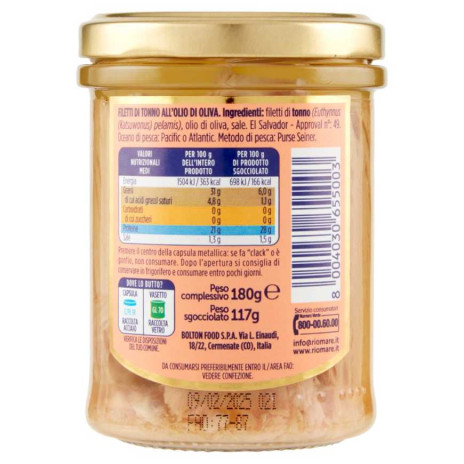 RIO MARE FILETTI TONNO OLIO DI OLIVA 180GR - immagine 2
