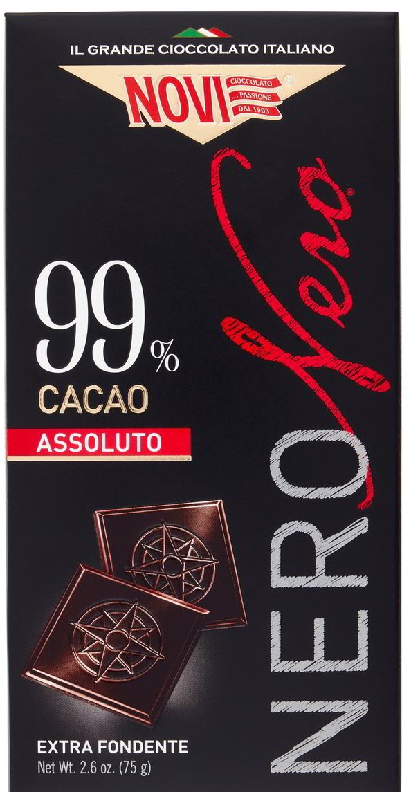 NOVI NERO TAVOLETTA FONDENTE EXTRA 99% 75GR