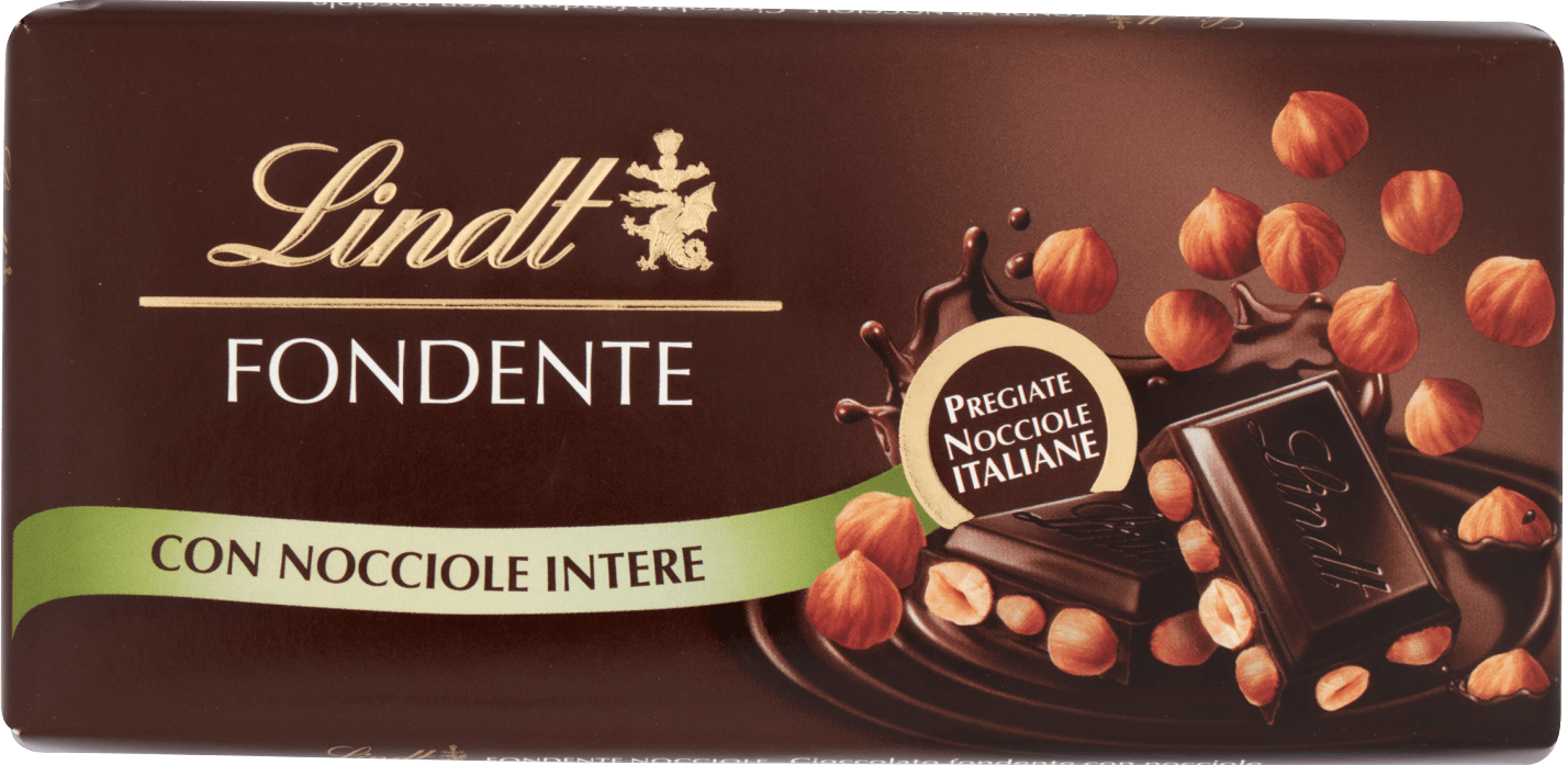 LINDT TAVOLETTA FONDENTE CON NOCCIOLE 100GR