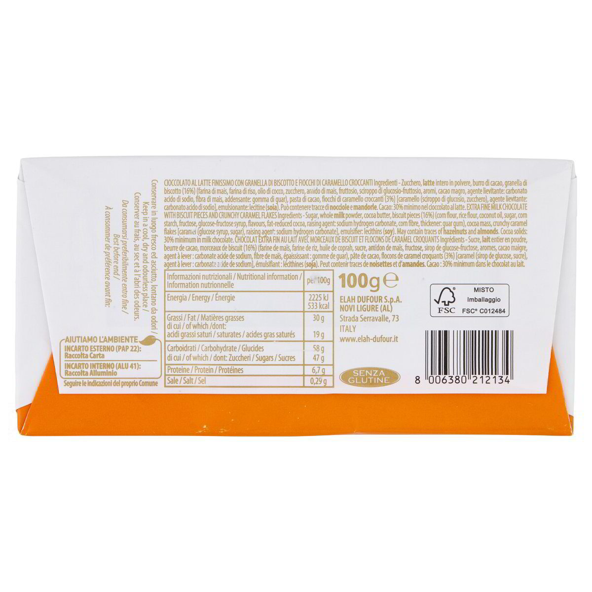 NOVI TAVOLETTA BISCOTTO CARAMELLO 100GR - immagine 2