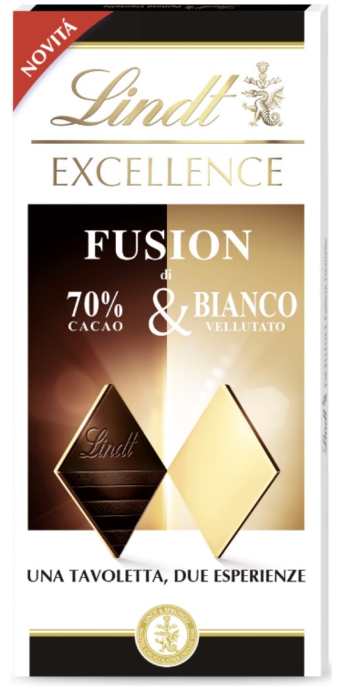 LINDT EXCELLENCE TAVOLETTA FUSION BIANCO E CACAO 100GR