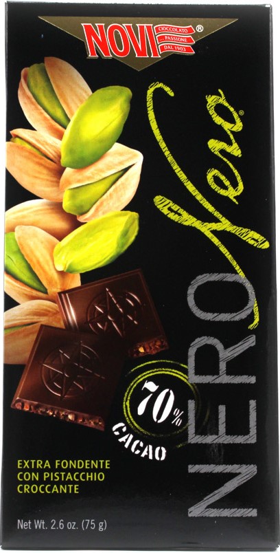 NOVI NERO TAVOLETTA PISTACCHIO CROCCANTE 75GR