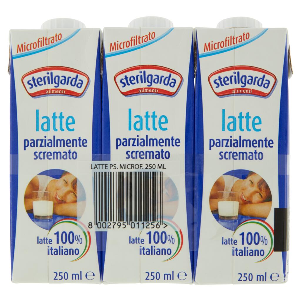 STERILGARDA LATTE PARZIALMENTE SCREMATO UHT 3X250ML - immagine 2