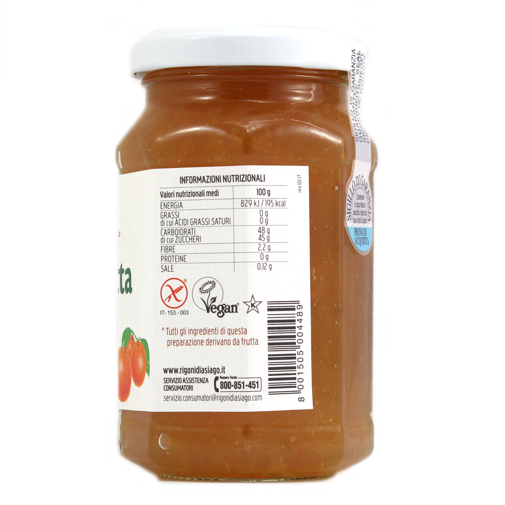 RIGONI DI ASIAGO CONFETTURA BIO ARANCE AMARE 260GR - immagine 2