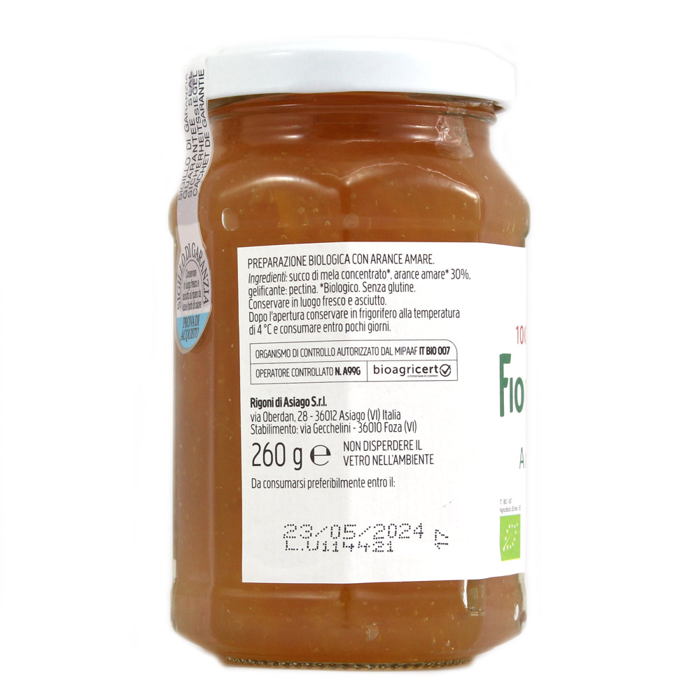 RIGONI DI ASIAGO CONFETTURA BIO ARANCE AMARE 260GR - immagine 3