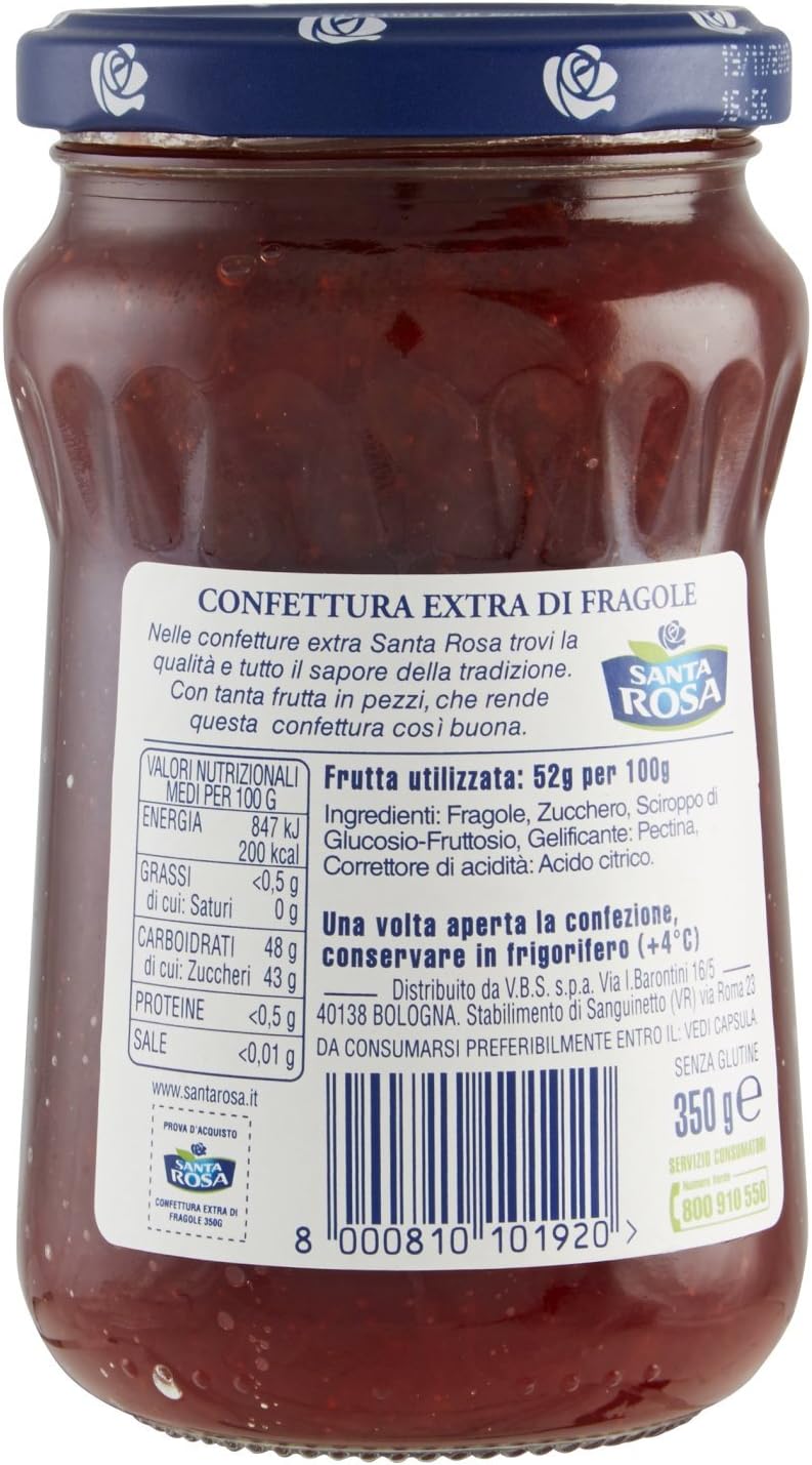 SANTA ROSA CONFETTURA FRAGOLE 350GR - immagine 2