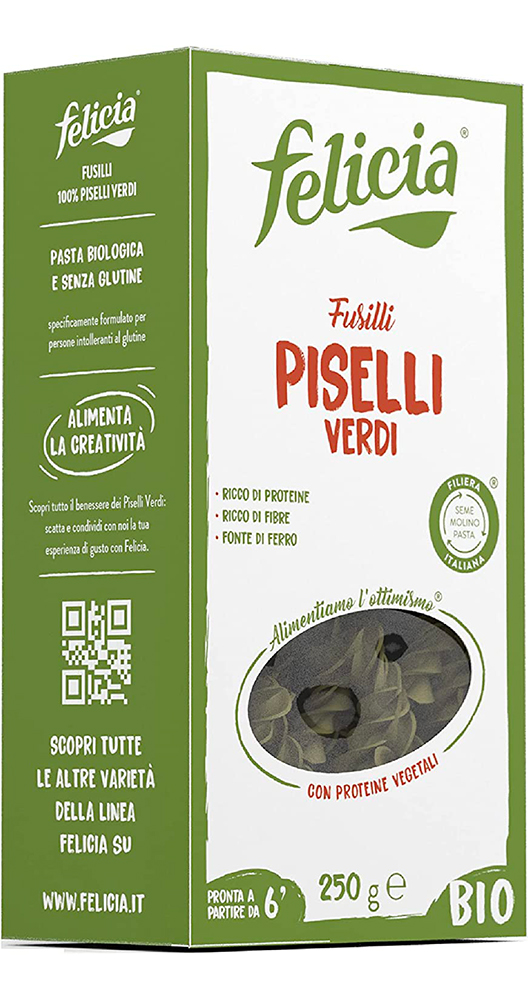 FELICIA FUSILLI BIO SENZA GLUTINE DI PISELLI VERDI 250 GR