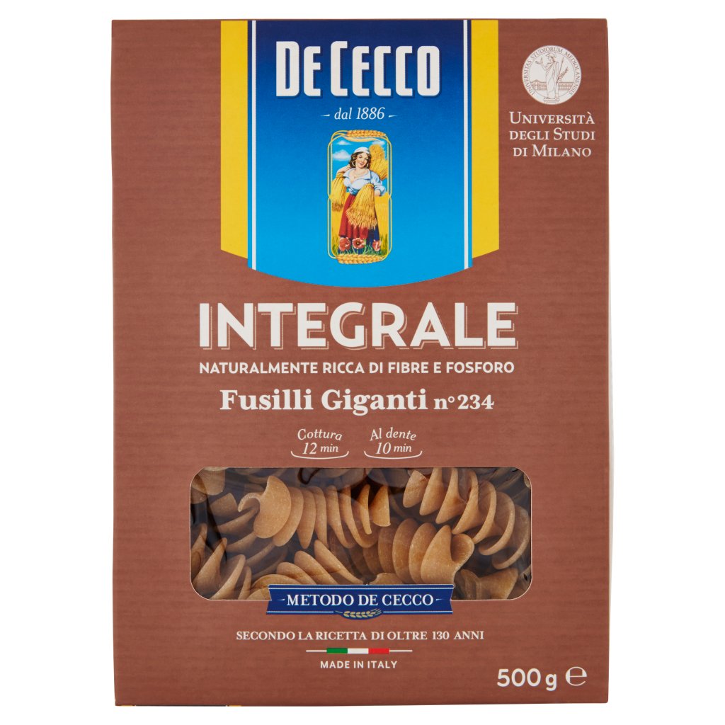 DE CECCO FUSILLI GIGANTI N. 234 INTEGRALI 500 GR