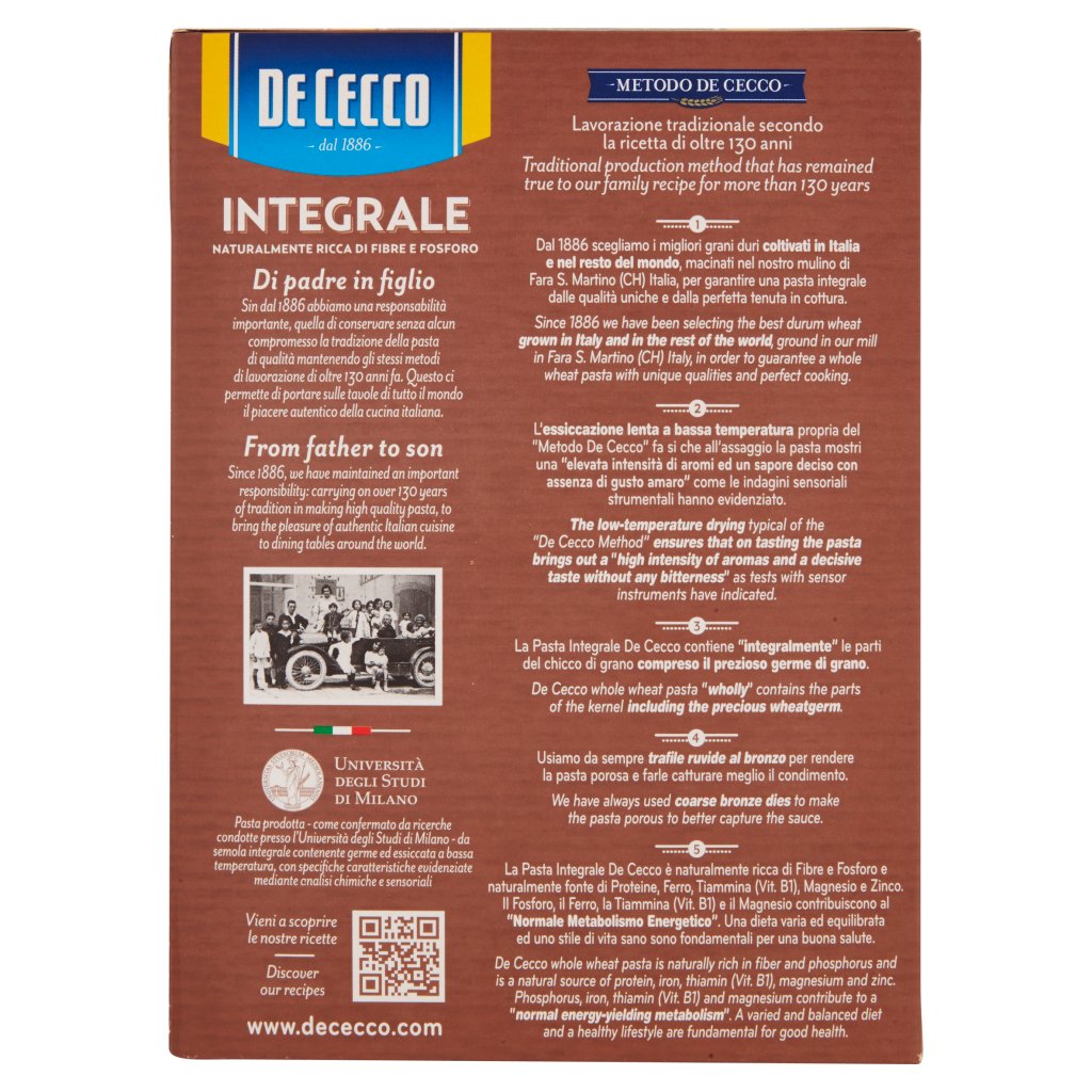 DE CECCO FUSILLI GIGANTI N. 234 INTEGRALI 500 GR - immagine 2