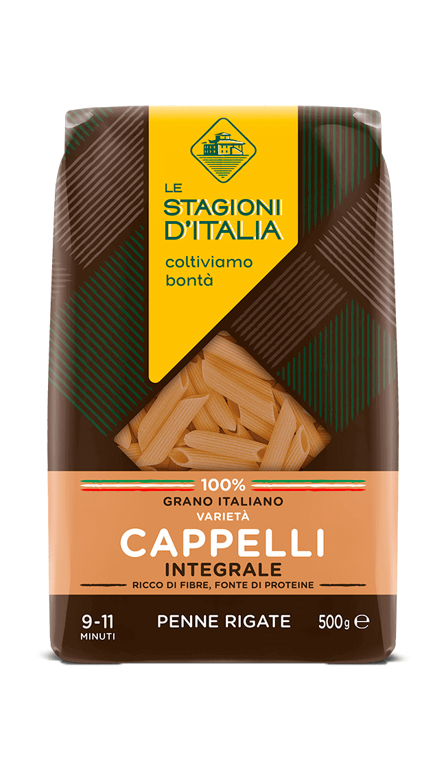 LE STAGIONI D'ITALIA PENNE RIGATE INTEGRALI VARIETA' CAPPELLI 500 GR