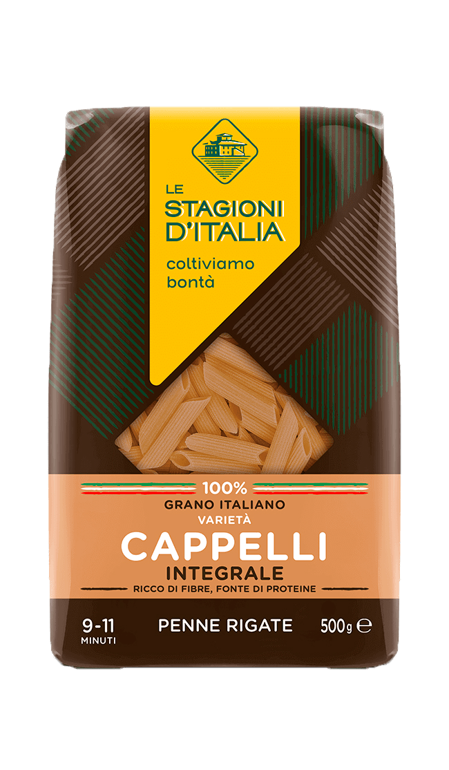 LE STAGIONI D'ITALIA PENNE RIGATE INTEGRALI VARIETA' CAPPELLI 500 GR - immagine 2