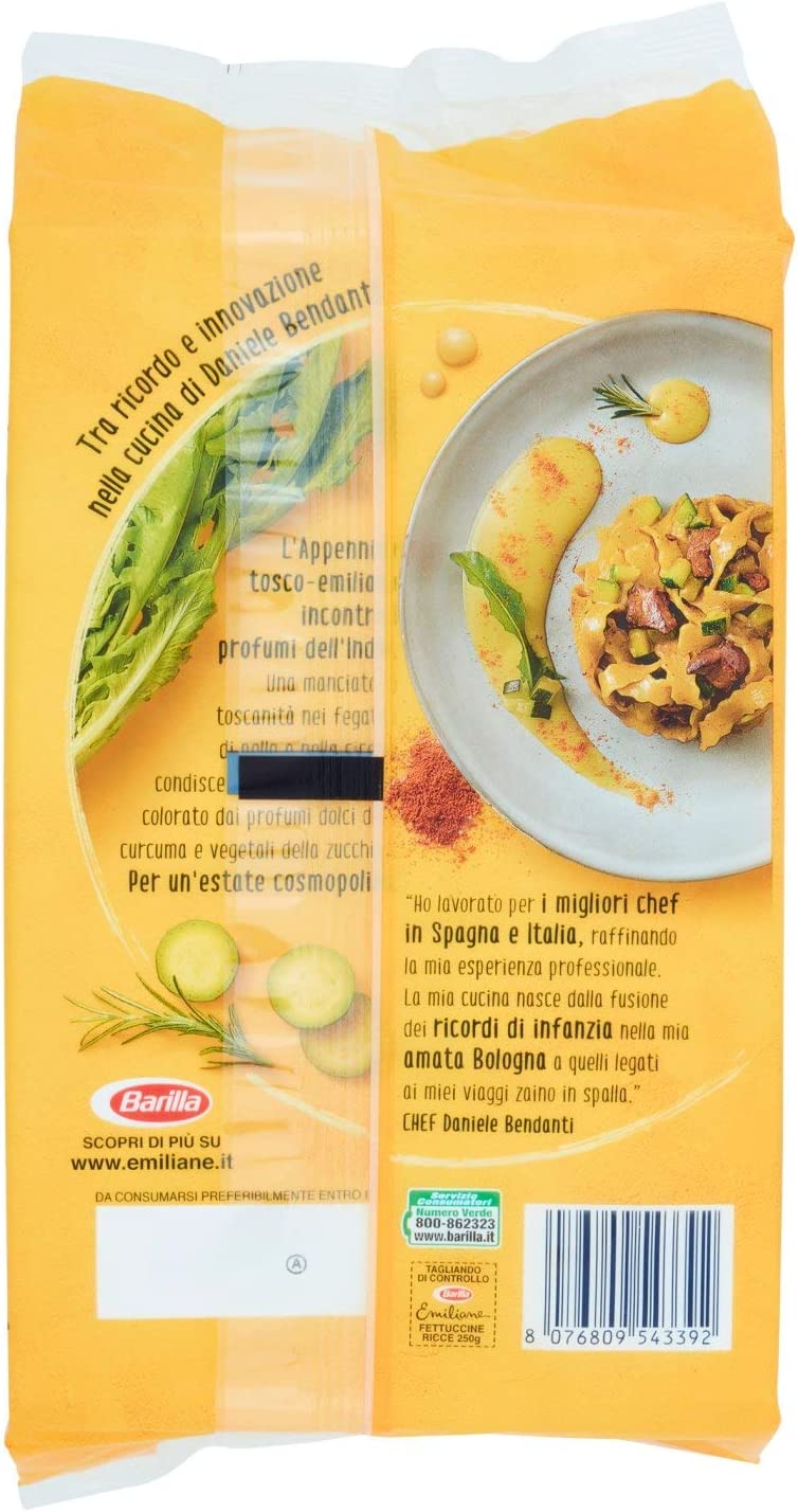 BARILLA EMILIANE FETTUCCINE RICCE ALL'UOVO 250 GR - immagine 3