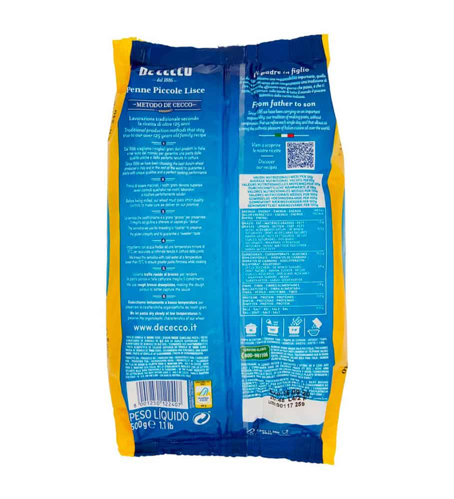 DE CECCO PENNE PICCOLE LISCE N. 240 500 GR - immagine 8