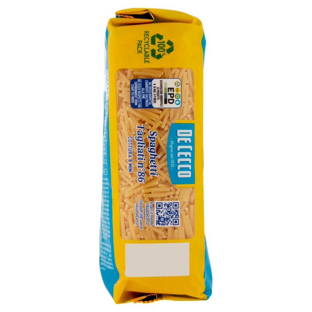DE CECCO SPAGHETTI TAGLIATI N. 86 500 GR - immagine 2