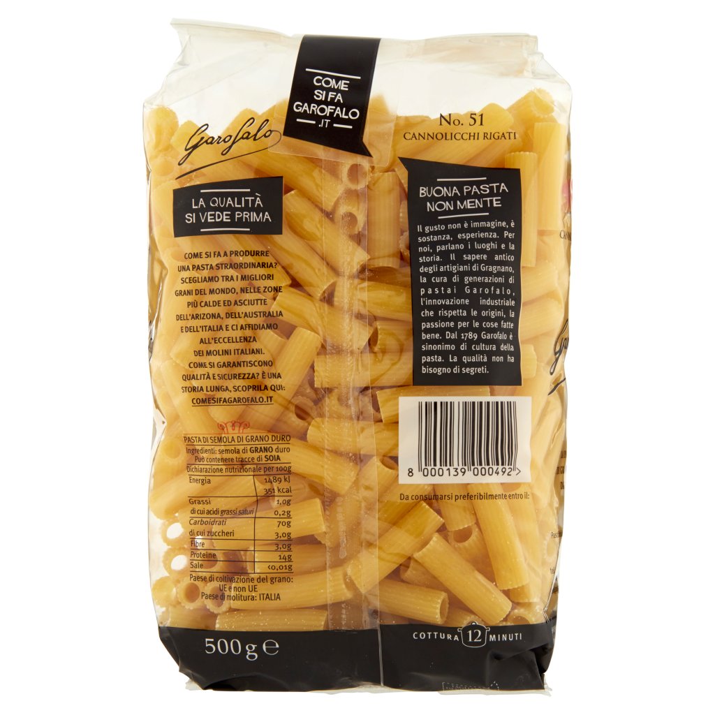 GAROFALO CANNOLICCHI RIGATI N. 51 500 GR - immagine 2