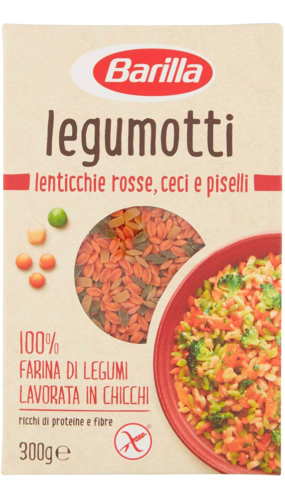 BARILLA LEGUMOTTI LENTICCHIE ROSSE, CECI E PISELLI 300 GR