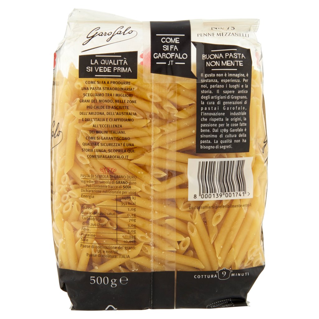 GAROFALO PENNE MEZZANELLE N. 75 500 GR - immagine 2