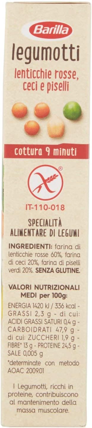 BARILLA LEGUMOTTI LENTICCHIE ROSSE, CECI E PISELLI 300 GR - immagine 2