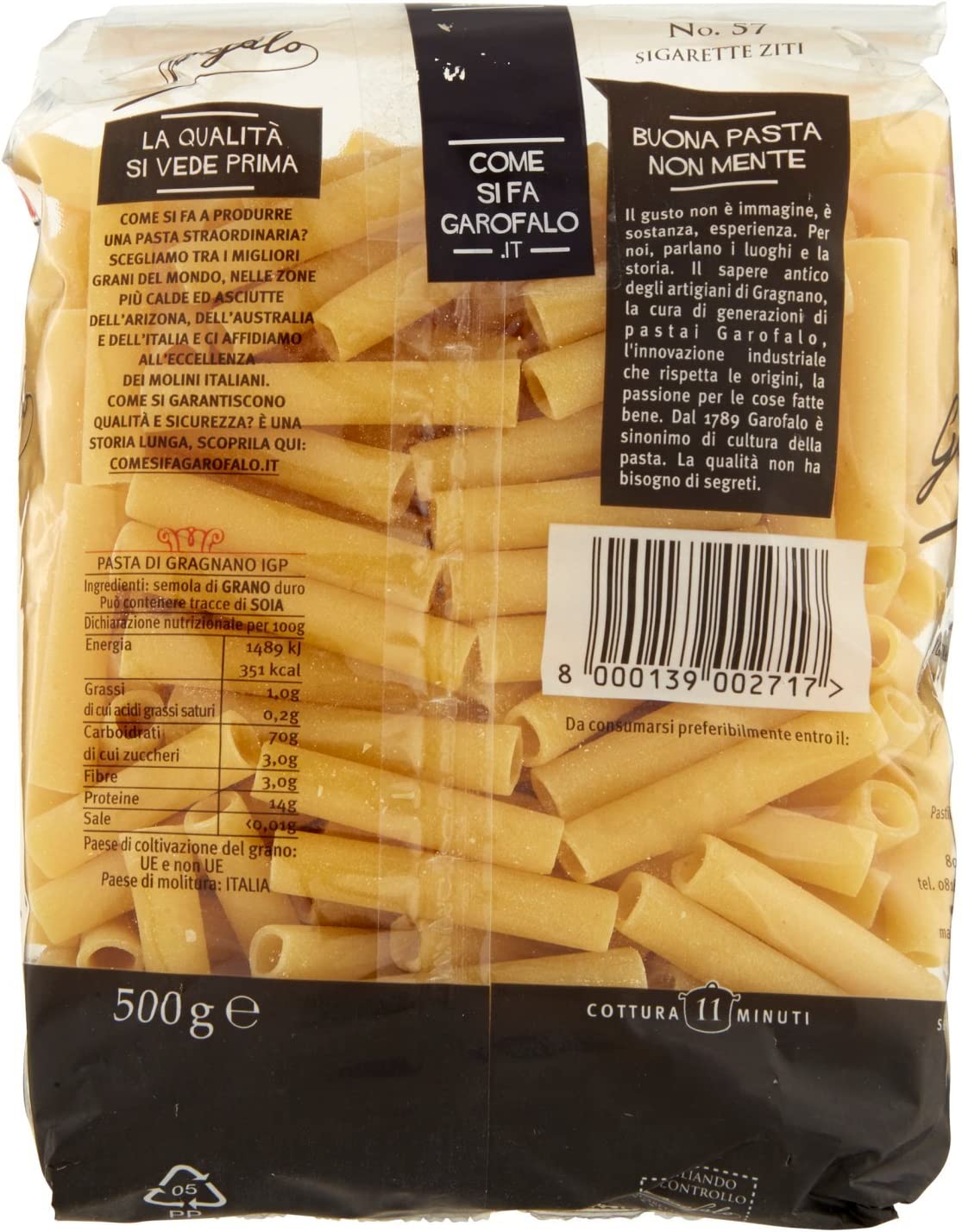 GAROFALO SIGARETTE ZITI N. 57 GR.500 - immagine 2