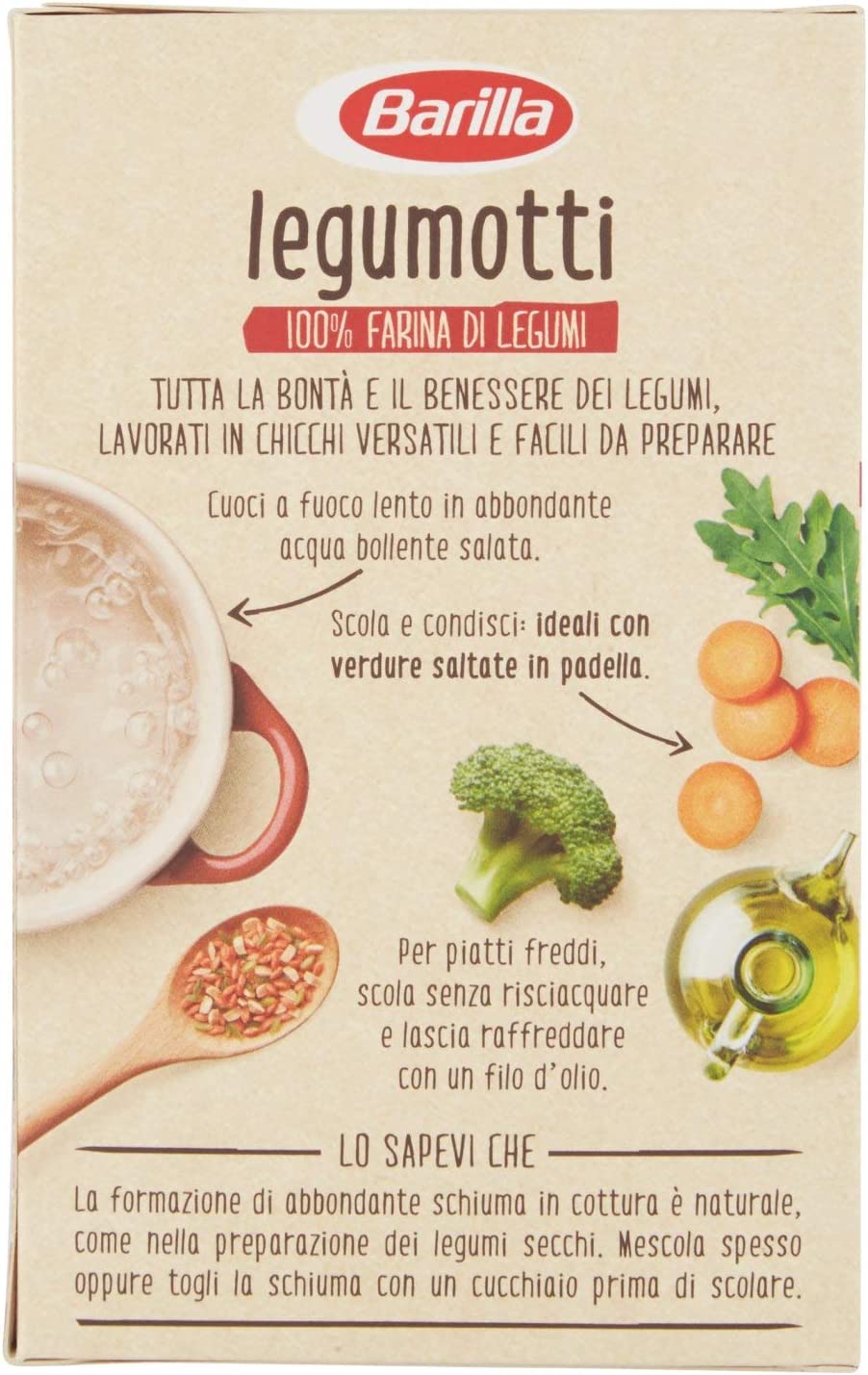 BARILLA LEGUMOTTI LENTICCHIE ROSSE, CECI E PISELLI 300 GR - immagine 3