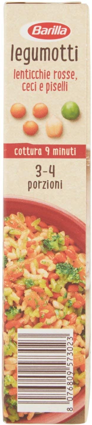 BARILLA LEGUMOTTI LENTICCHIE ROSSE, CECI E PISELLI 300 GR - immagine 4