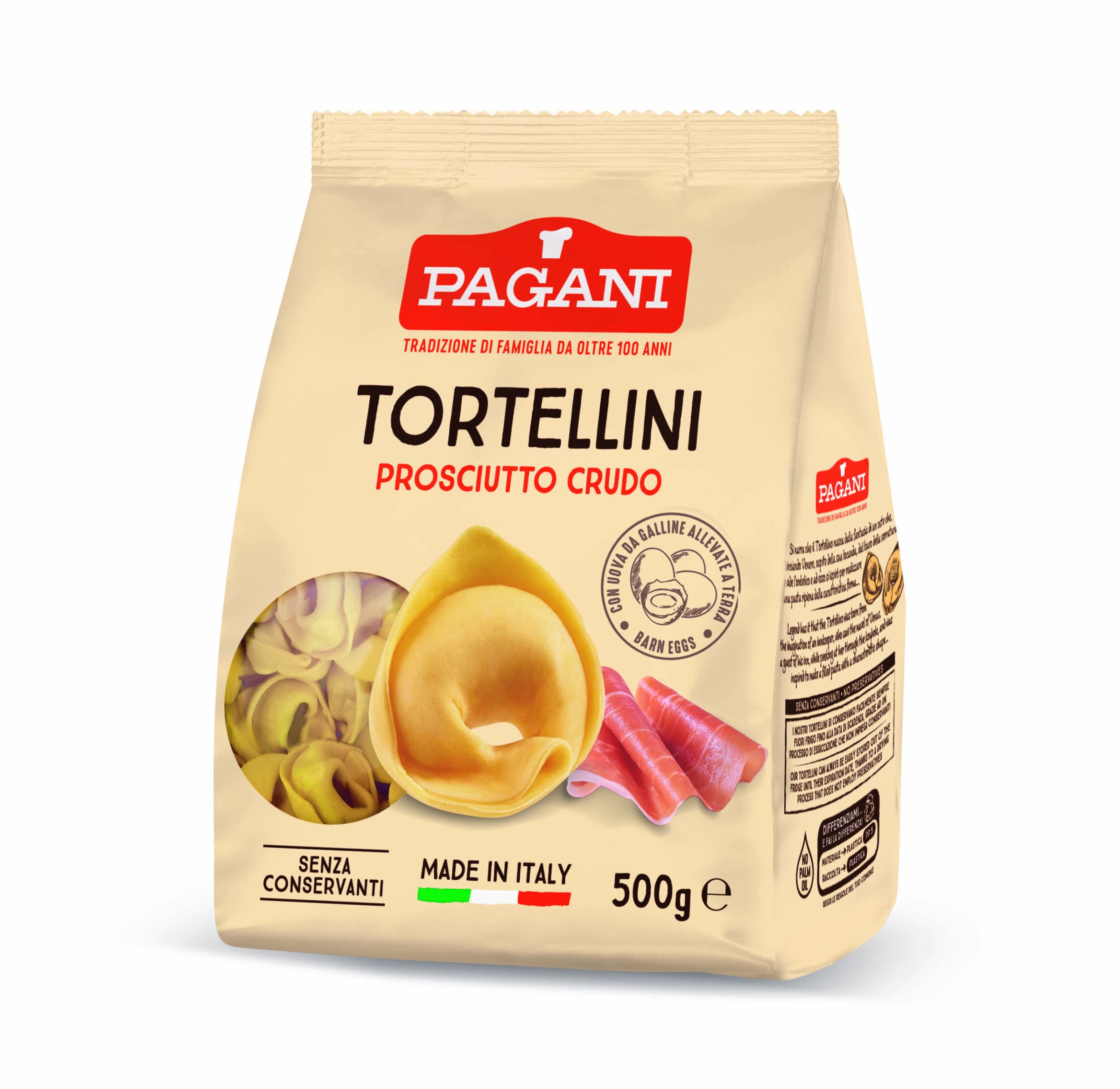 PAGANI TORTELLINI AL PROSCIUTTO CRUDO 500 GR