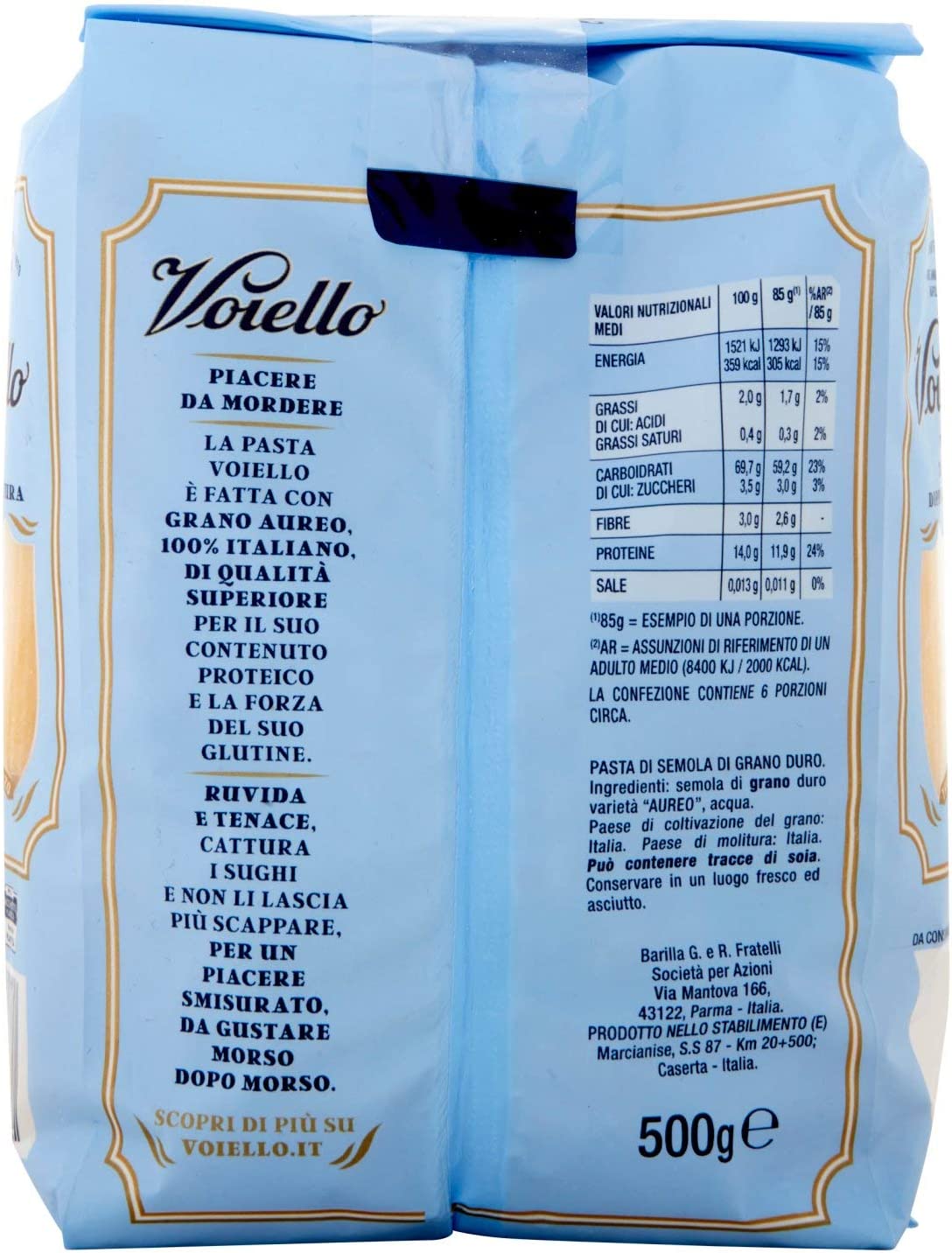 VOIELLO ZITI DOPPIA RIGATURA N. 128 500 GR - immagine 2