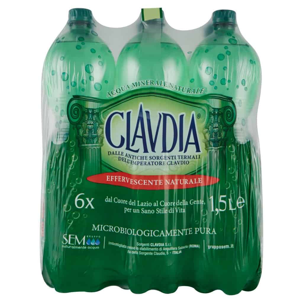 CLAVDIA ACQUA MINERALE EFFERVESCENTE NATURALE PET 1,5 LT - immagine 2