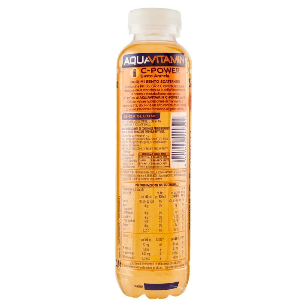 SAN BENEDETTO ACQUAVITAMIN ARANCIA 40 CL - immagine 2