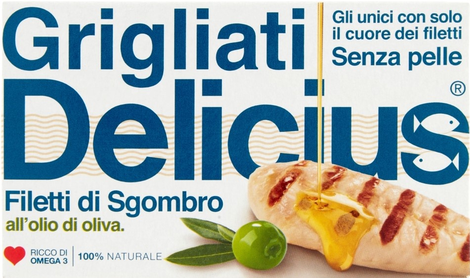 DELICIUS FILETTI DI SGOMBRO GRIGLIATO ALL'OLIO DI OLIVA 90GR