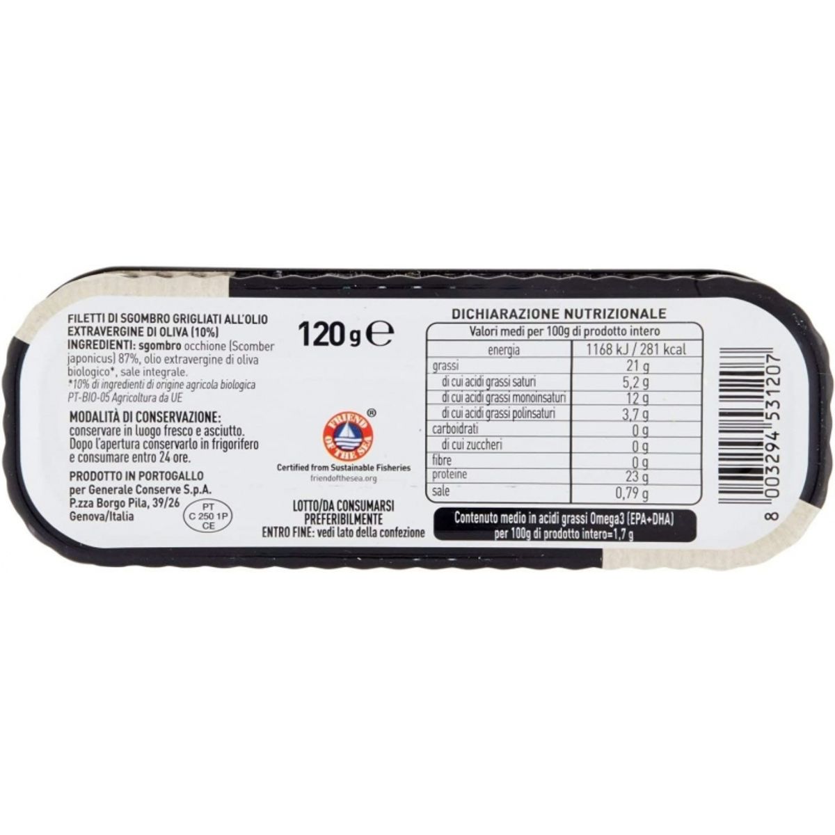ASDOMAR FILETTI DI SGOMBRO GRIGLIATI IN OLIO EXTRA VERGINE DI OLIVA 120GR - immagine 2