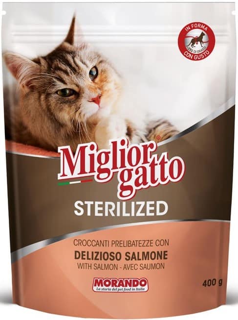 MIGLIORGATTO CROCCHETTE STERILIZZATO SALMONE GR.400