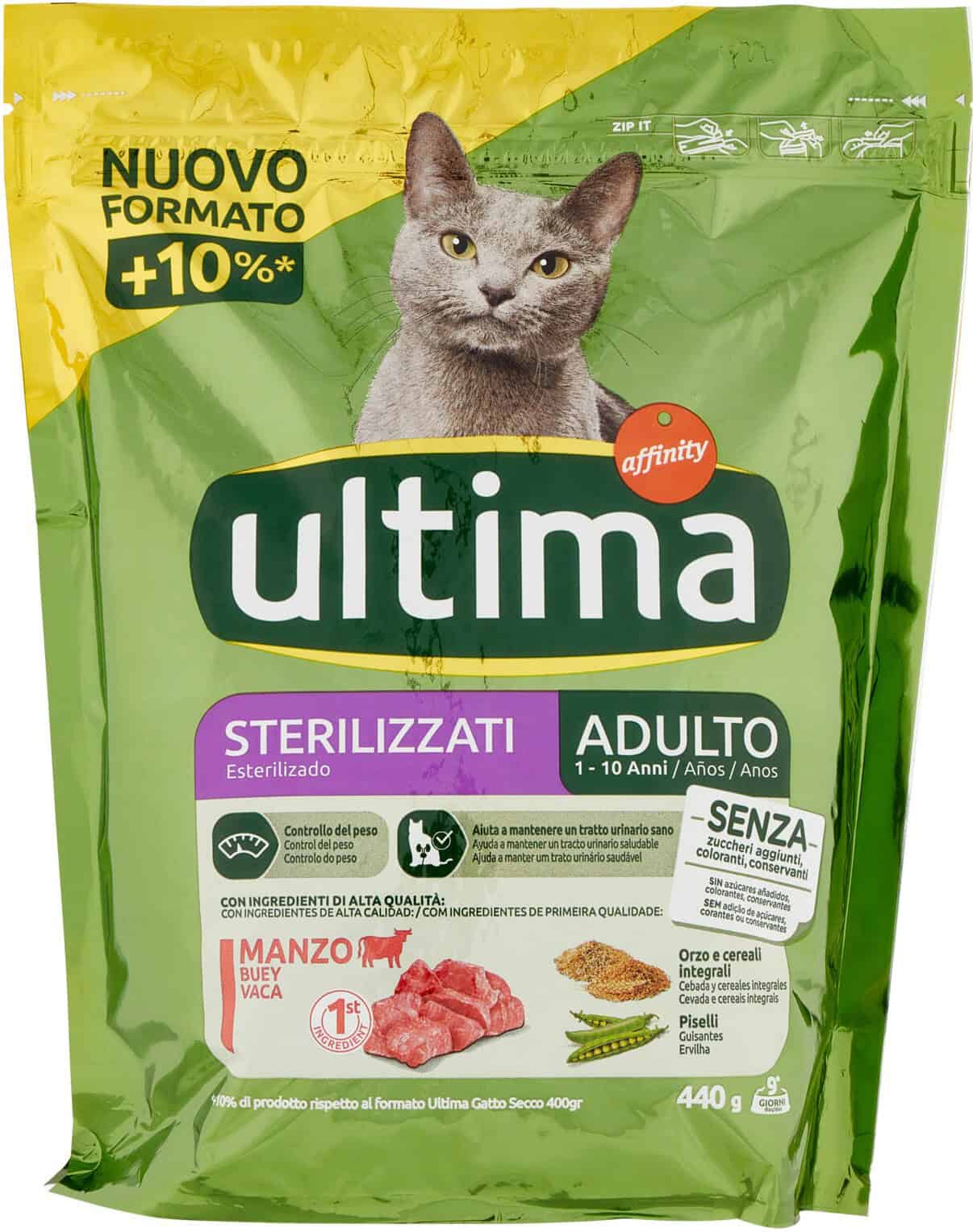 ULTIMA CAT STERILIZZATO MANZO GR.440