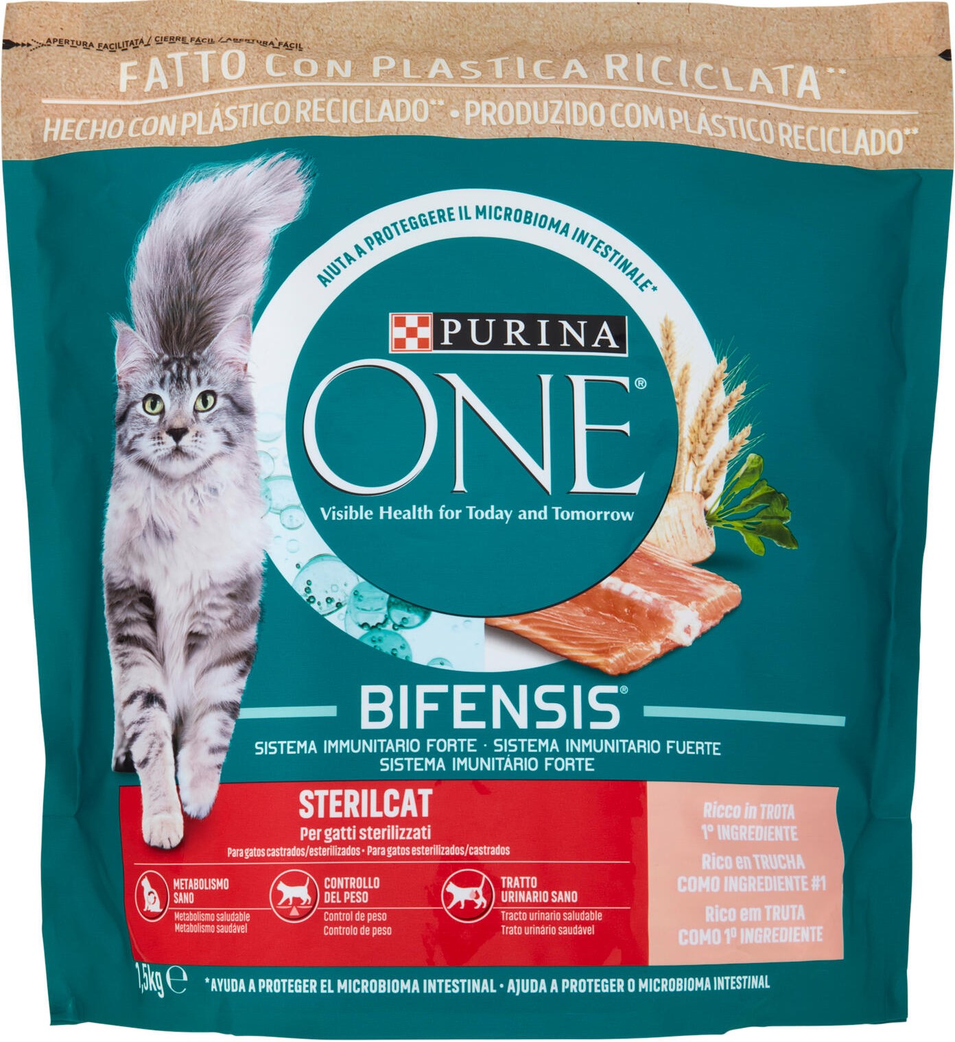 PURINA ONE GATTO STERILIZZATI TROTA E FRUMENTO 1,5KG