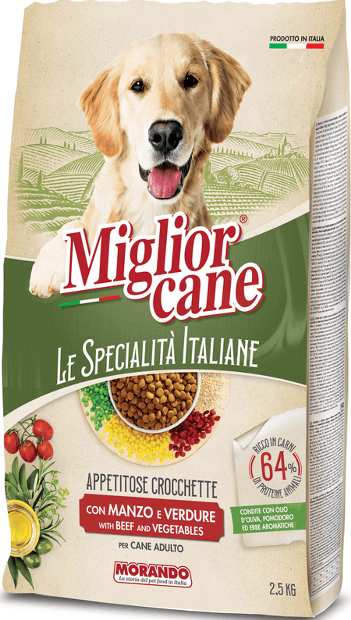 MIGLIOR CANE SPECIALITA' ITALIANE MEDIUM CROCCHETTE MANZO 2,5KG