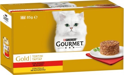 PURINA GOURMET GOLD TORTINI MANZO E POLLO 4X85GR