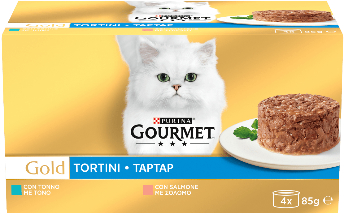 PURINA GOURMET GOLD TORTINI TONNO E SALMONE 4X85GR