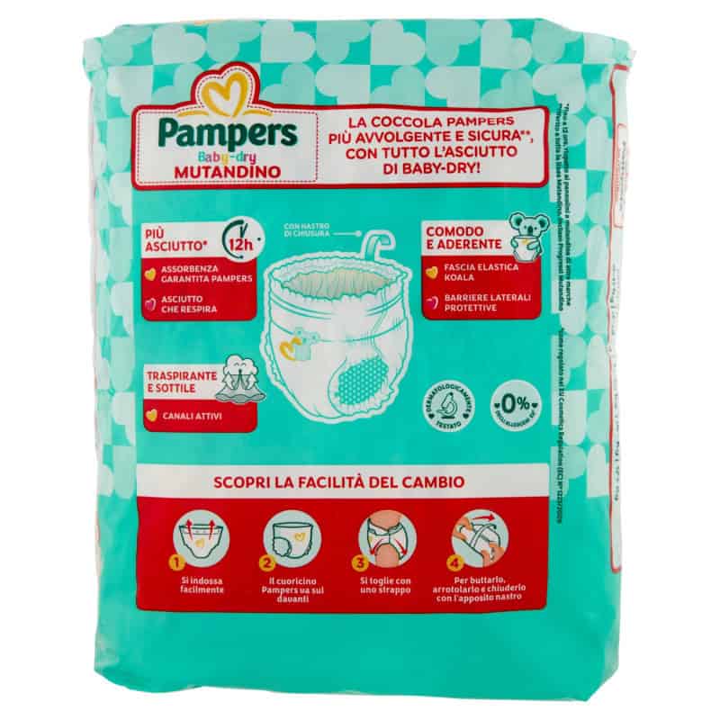 PAMPERS BABY DRY MUTANDINE MAXI 8-15 KG 16 PZ - immagine 2