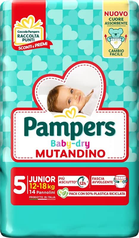 PAMPERS BABY DRY MUTANDINO JUNIOR 5 12-18 KG