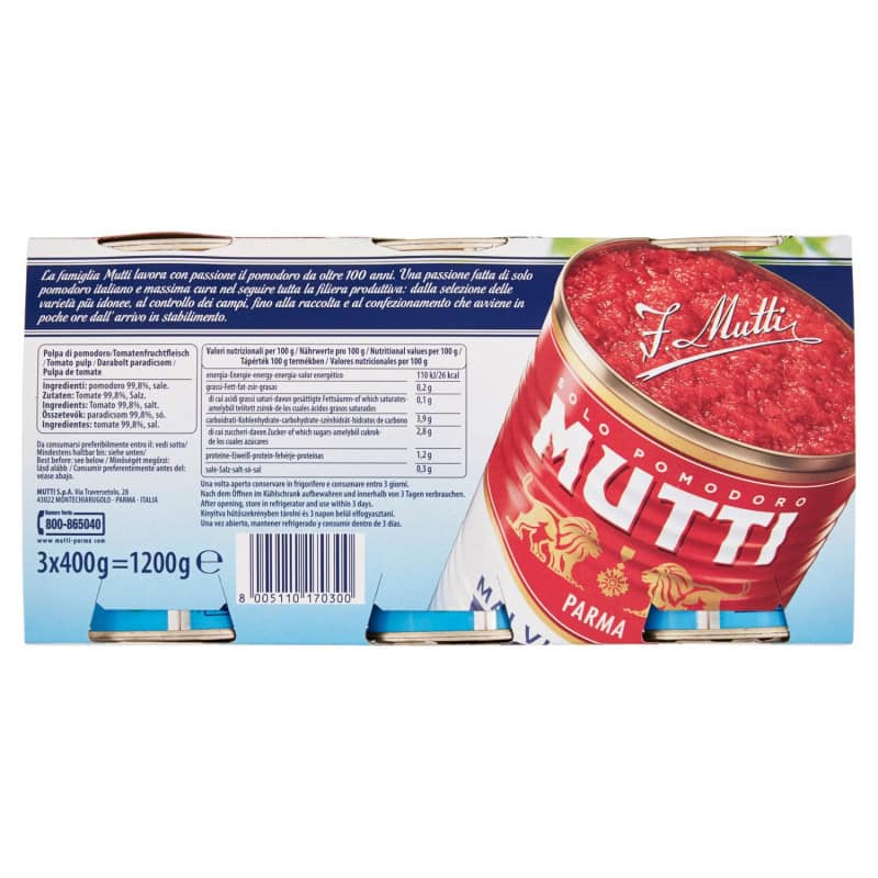 MUTTI POLPA FINE 3 X 400 GR - immagine 2