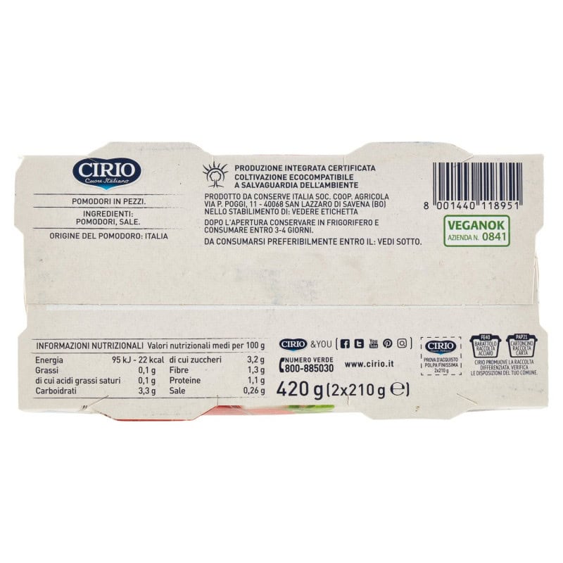 CIRIO POLPA FINISSIMA 2 X 210 GR - immagine 3