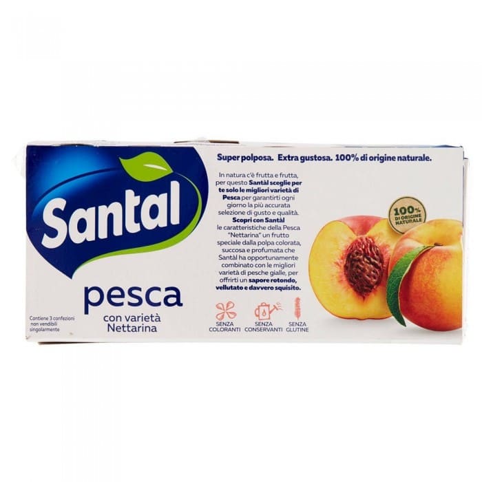 SANTAL SUCCO PESCA BRIK 3X200ML - immagine 2